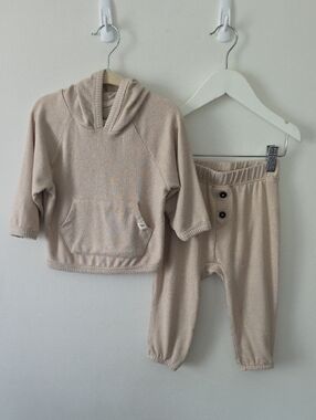 Easy Peasy Cozy Neutral Kids Hoodie & Jogger Matching Set 12 Months
